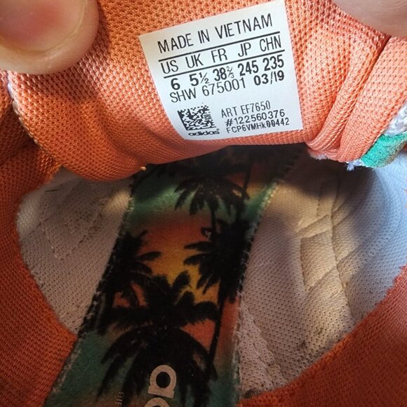 Adidas Tresc Run J Sneakers Shoes White Bliss Coral EF7650 Men's 6 / Women’s 7.5 - Picture 12 of 12